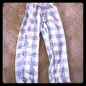 Grey and white flannel pj pants